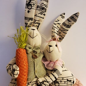 Happy Easter Rabbits Hugging