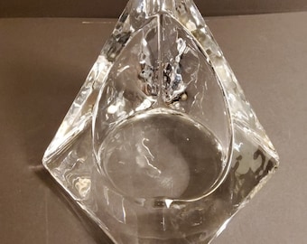 Nybro Art Glass « Bougeoir pyramide de glace »