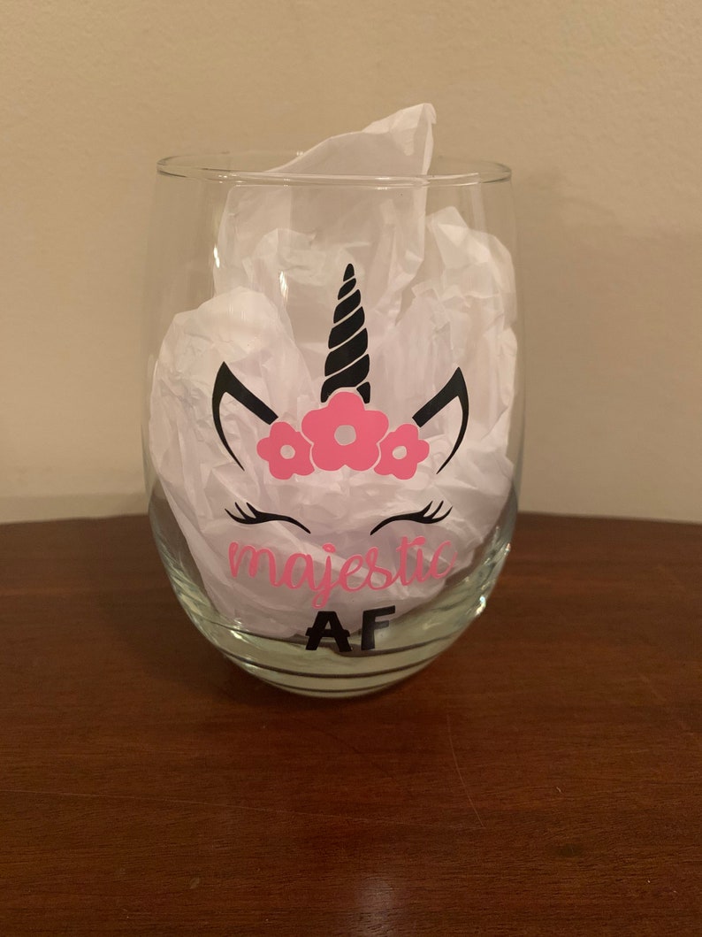 Majestic AF; Majestic AF Wine Glass; Unicorn Wine Glass; Unicorn Glass