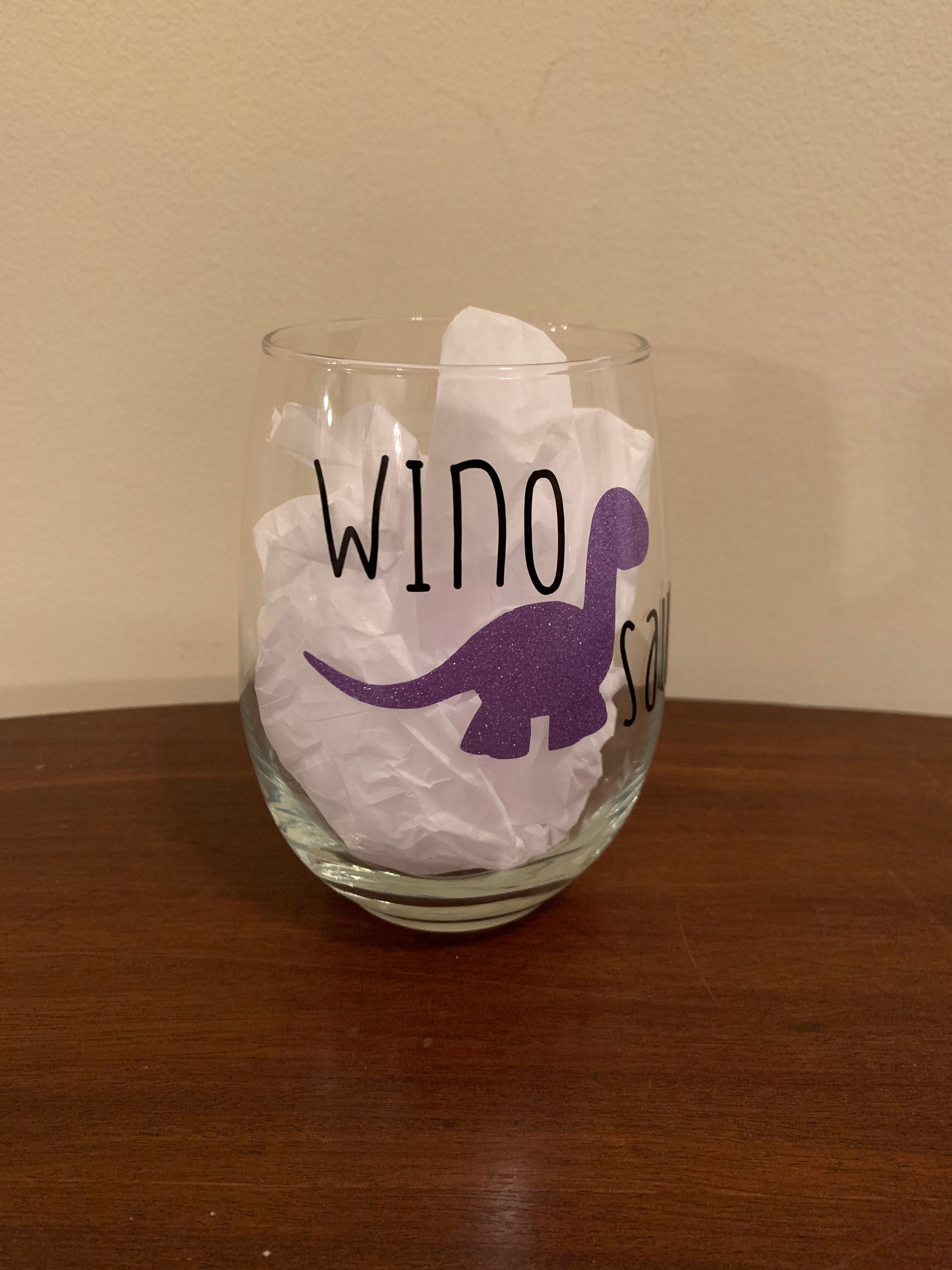 Winosaur Winosaur Wine Glass Wine Gift Dinosaur Wine Glass | Etsy