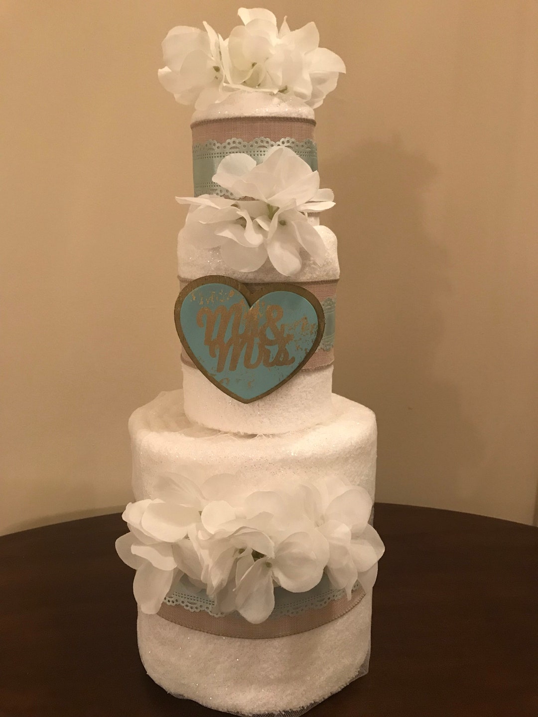 Mr & Mrs Towel Cake Bridal Shower Cake Wedding Towel Cake Wedding