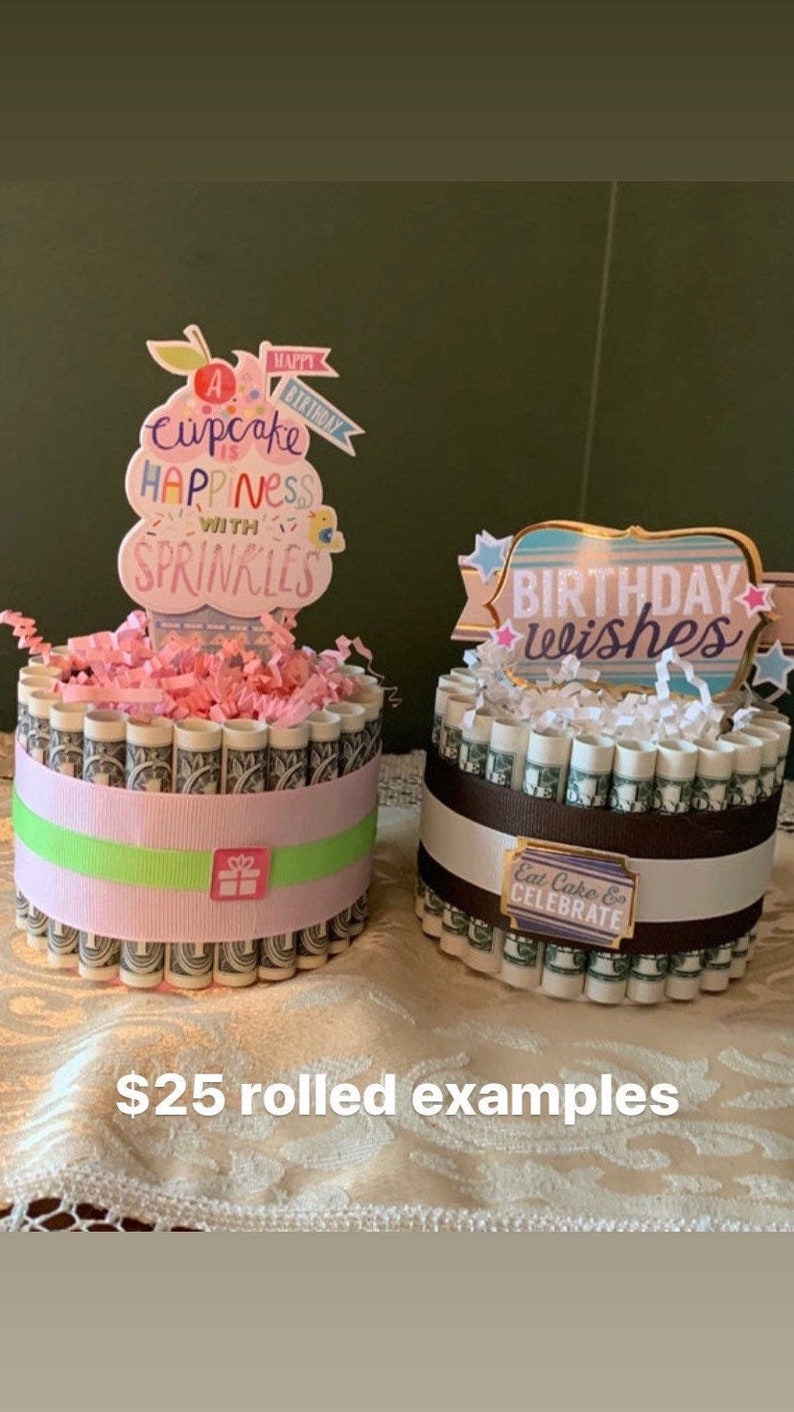 Birthday Money Cake Unique Birthday Gift Birthday Gift Etsy