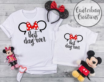 Disney Shirts | Best Day Ever Minnie Mouse Shirt | Mickey Minnie Ears Disney Shirt Disney Best Day Ever Matching Family Matching Disney