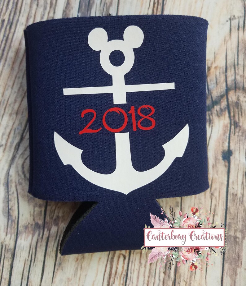 Cruise Anchor Fish Extender Gifts, FE Gift, Disney Cruise, Party Favor, Custom Can Cooler, Neoprene Beverage Insulator, Beer Can Holder image 4