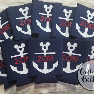 Cruise Anchor Fish Extender Gifts, FE Gift, Disney Cruise, Party Favor, Custom Can Cooler, Neoprene Beverage Insulator, Beer Can Holder