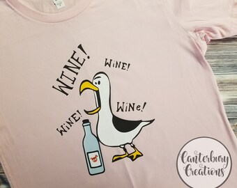 Wine! Wine! Wine! Bird Shirt | Disney vacation disney  disney shirts finding nemo food and wine festival epcot disney mom wine