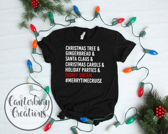 Chemise de liste de croisière Merrytime | Disney croisière Disney Chemises Disney Noël Disney assorties Merrytime Cruise Disney Cruise Shirt