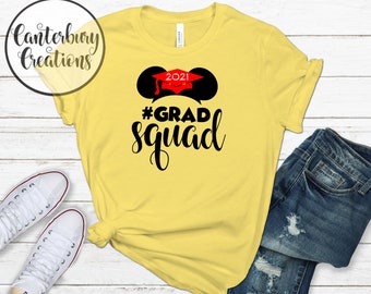 Grad Squad 2021 Shirt | Disney vacation disney disney shirts disney tank class of 2021 disney graduation senior 21 graduate tassel to castle