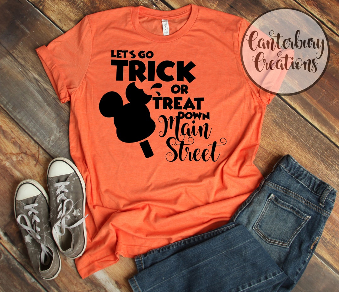 Let's Go Trick or Treat Down Main Street Shirt Disney - Etsy