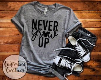 Never Grow Up Shirt | Disney shirts Peter Pan Never Grow Up Tinkerbell Matching Disney Shirts Never too old for Disney Captain Hook Mr Smee