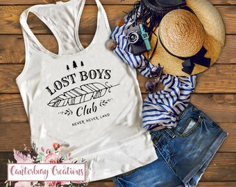 Lost Boys Club Racerback Tank Top | Disney vacation disney tank disney shirts disney peter pan captain hook disney cruise pirate lost boys