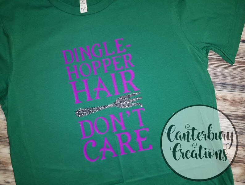 Disney Shirts Dinglehopper Hair Don't Care Shirt Disney vacation disney disney shirts family shirts Ariel Little Mermaid ariel image 2