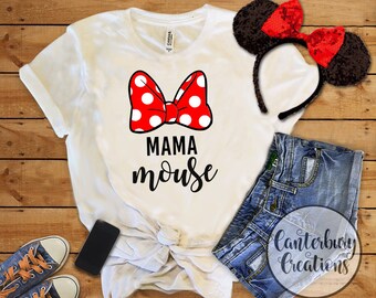 Mama Mouse Shirt | Disney vacation disneyfamily matching family shirts Minnie Mouse Mama Mouse Mini Mouse