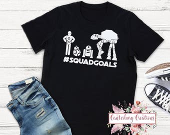 Star Wars Squad Shirt | Disney vacation disney shirts star wars star wars squad last jedi luke skywalker princess leia r2d2 c3po bb8