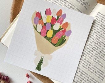 Bouquet of tulips card