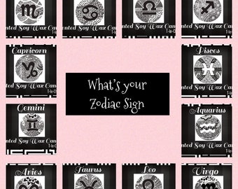 Zodiac CAndles. Scented SOywax cAndles.