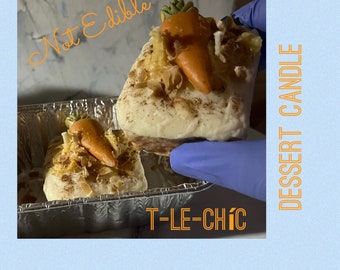 Carrot Cake. Dessert Candle