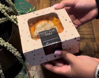 Peach Scented Pie. Dessert Candle. 5 inch pie