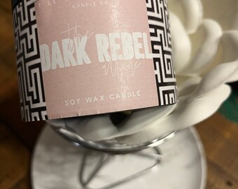 The Dark Rebel. 8 oz Soywax candle.