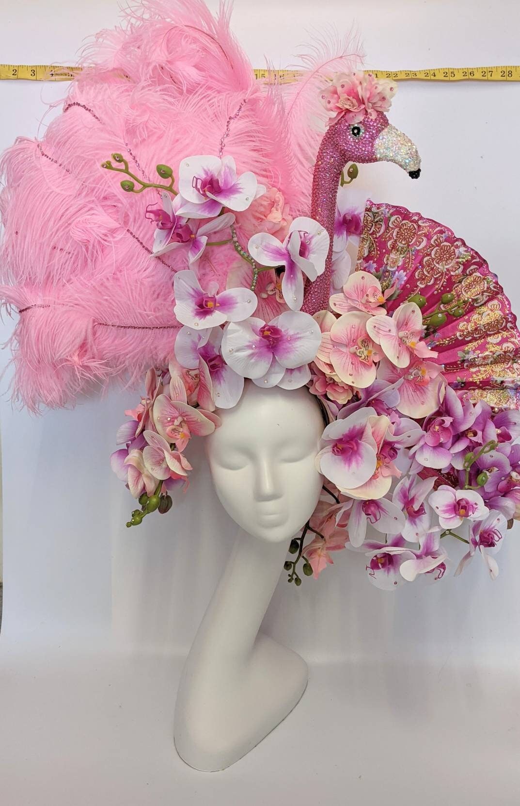Accessoires Hoeden & petten Fascinators & Minihoedjes Koninklijke Ascot hoed. Bloemen hoofddeksel Roze hoofddeksel 