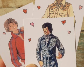 Valentine Cards- Vintage Pattern People Style