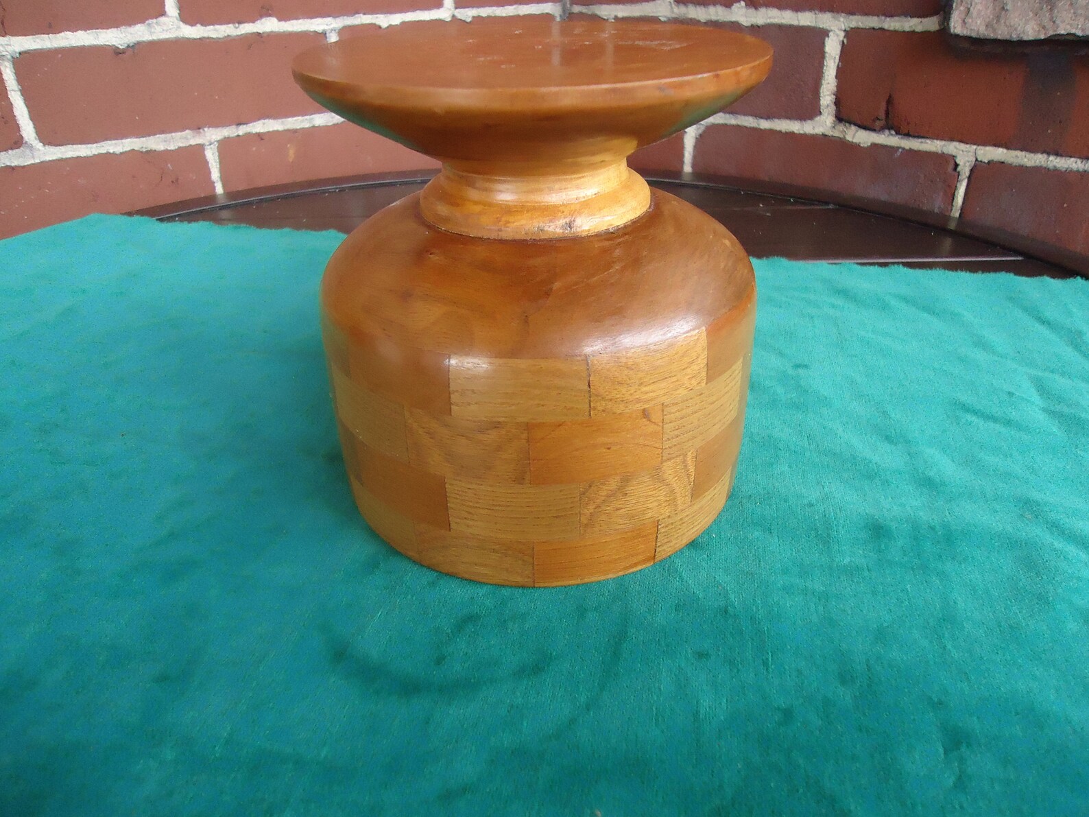 Handmade Signed Turned Wooden Pedestal Bowl Etsy