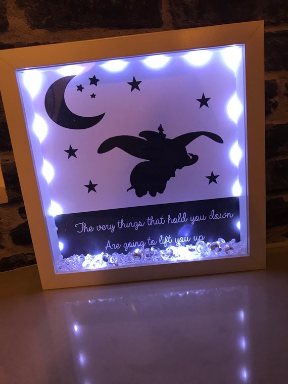 Disney Inspired Dumbo Silhouette Box Frame