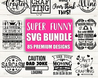 Funny Sarcasm SVG Bundle: Adult Humor Designs (Digital Download)