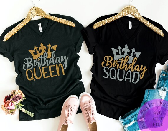 Birthday Queen Svg Birthday Squad Svg Birthday Crew Svg | Etsy