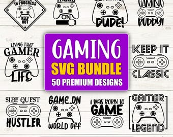 Video Game SVG Bundle: Gamer Graphics (Digital Download)