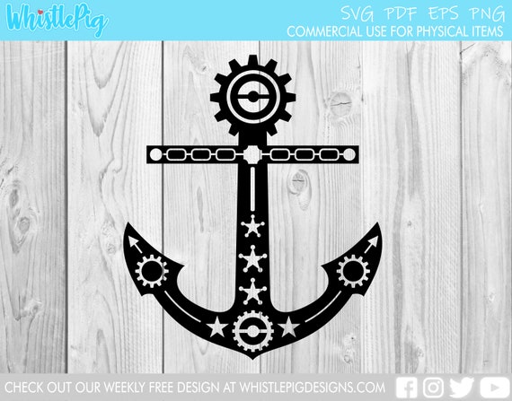 Download Steampunk Svg Files Clipart Anchor Svg Wings Svg Steampunk Etsy
