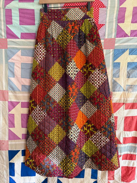 Handmade Patchwork  Midcentury Does Victorian Blo… - image 2