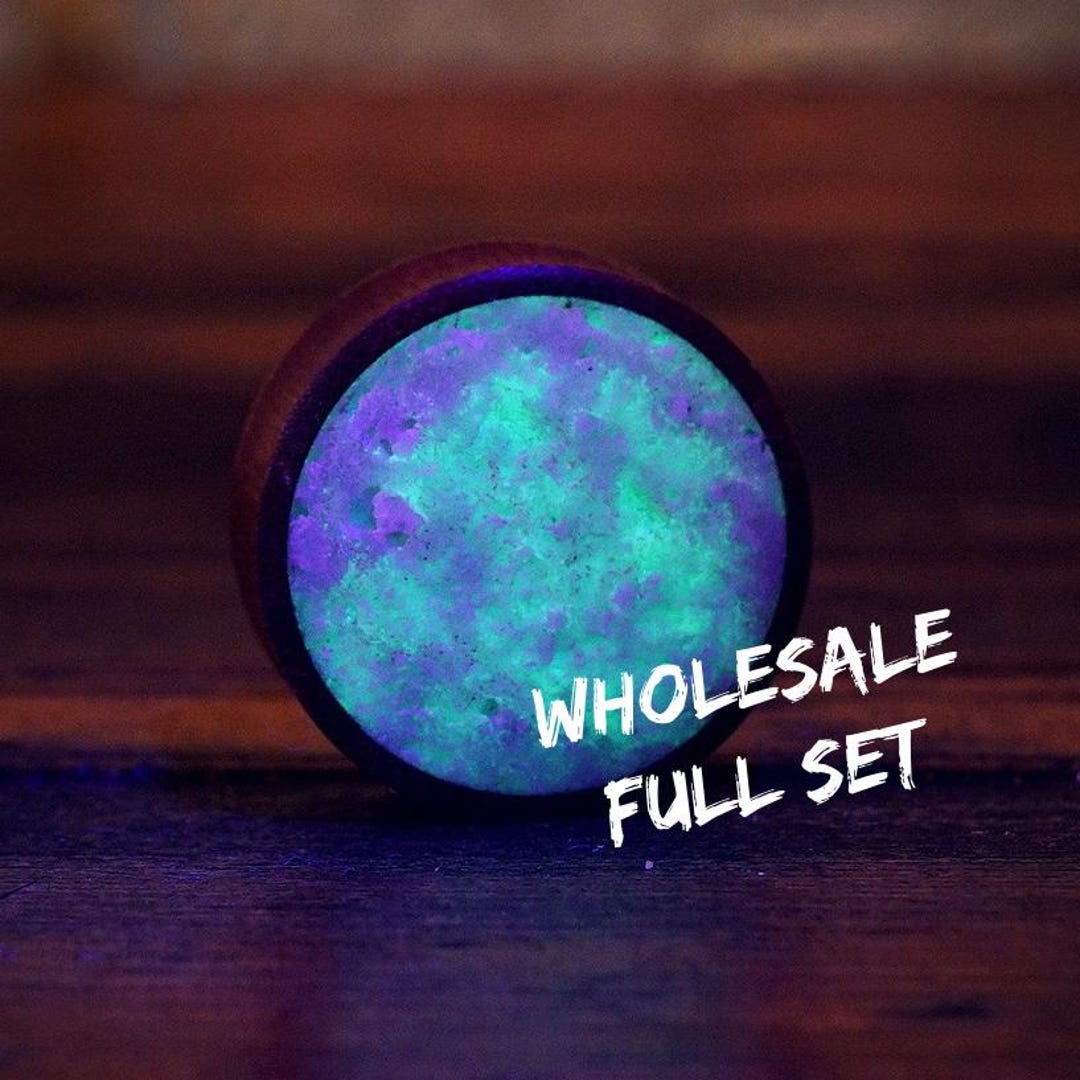 Aqua Glow Custom Wood Plug: Custom Plug Set, Wood Ear Gauges, Glowing ...