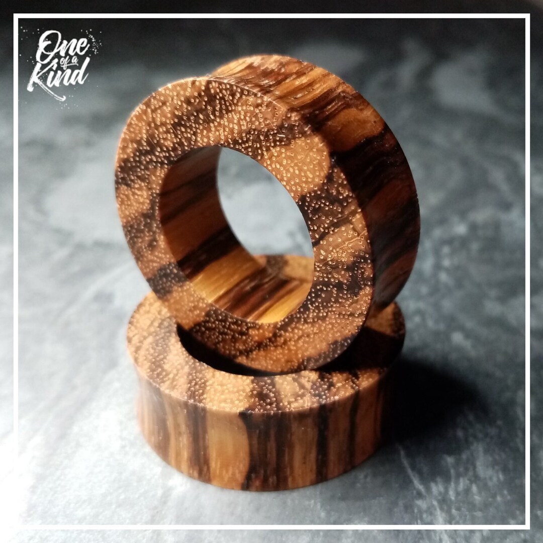 Zebrano Wood Custom Tunnel Gauge 1455mm priced per Plug Etsy