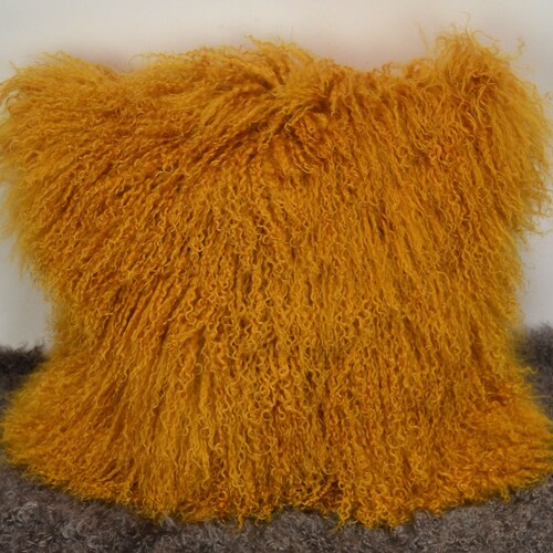 16x16 Tibetan Lamb Fur Pillow Cover Mongolian Etsy