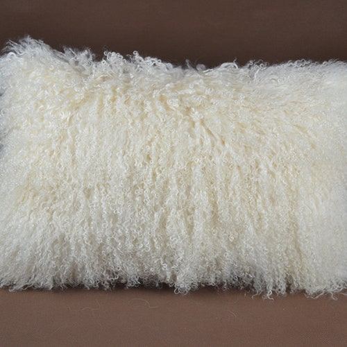 Tibetan Lamb Fur Pillow Cover Mongolian Lamb Fur Pillow Etsy