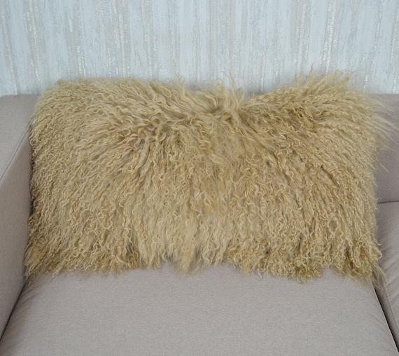 Tibetan lamb fur pillow Cover Mongolian Mongolian Lamb Pillow Cover