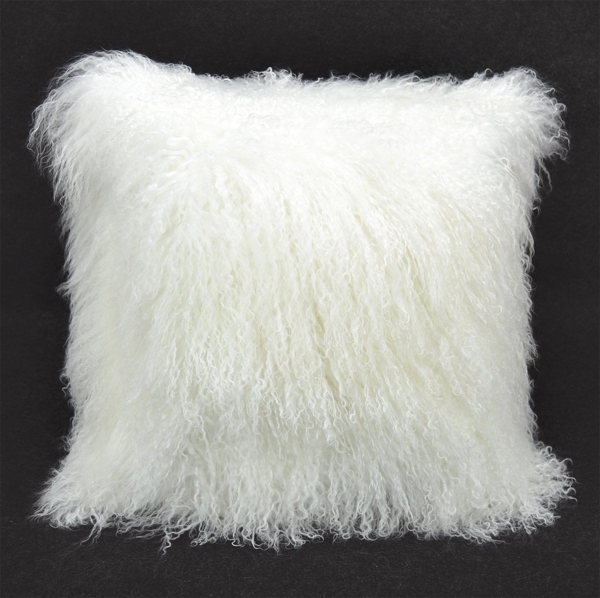 Pillow Case Tibetan Lambskin Champagne 45 x 45 cm Tibet Lamb Fur Pillow tibet fur