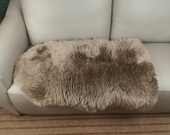 Alfombra de piel de oveja de Nueva Zelanda: suave lana, hipoalergénica, 60 x 90 cm