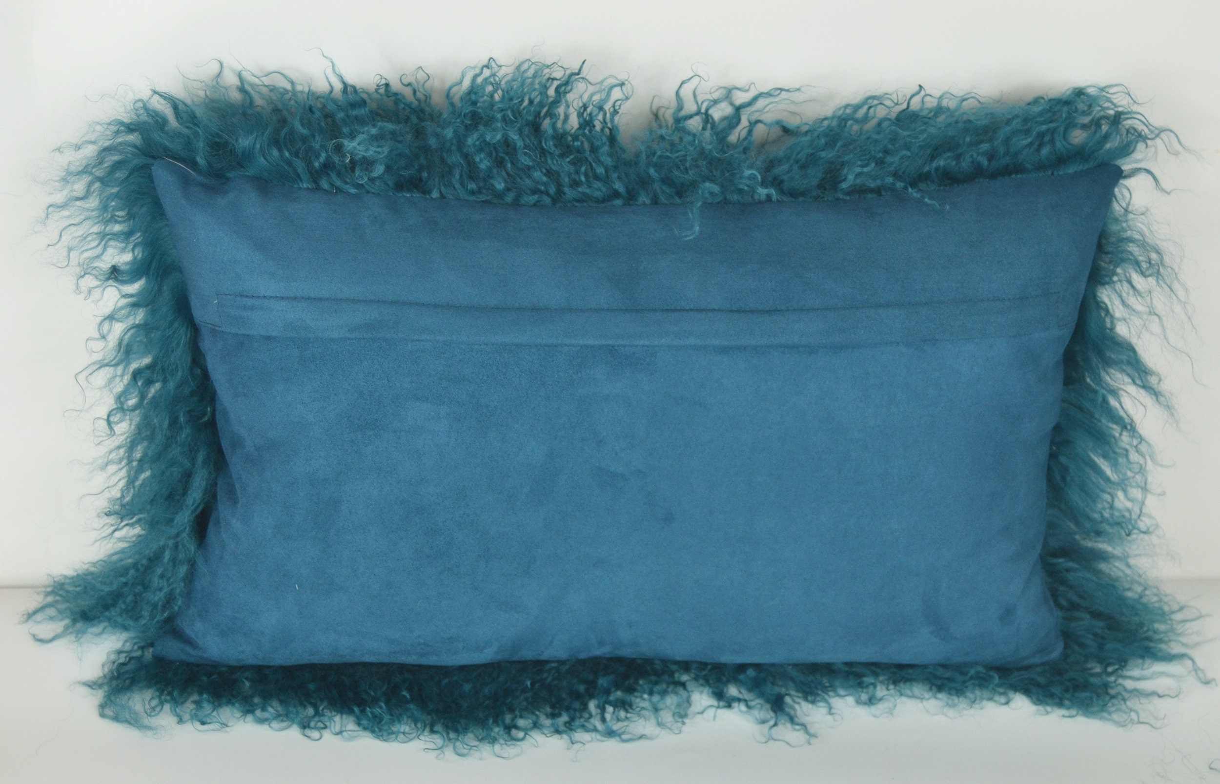 Teal mongolian cushion cheap