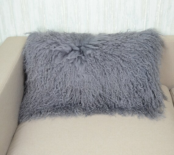 sheep fur pillow