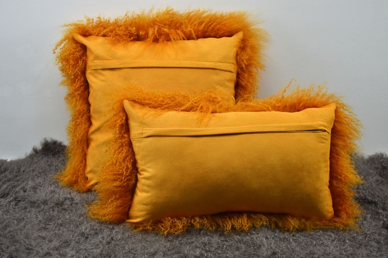 Tibetan Lamb Fur Pillow Cover Mongolian Lamb Fur Pillow Etsy