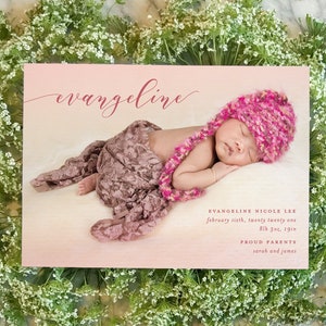 Evangeline - Faire-part de naissance