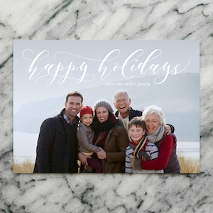 Urlaubs- und Weihnachtskarte, Moderne Kalligraphie