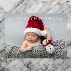Kerstfotokaart, vrolijk en helder
