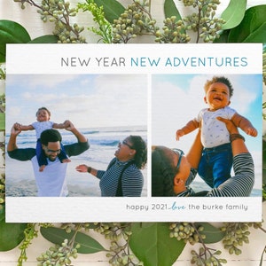Año nuevo, nuevas aventuras - Tarjeta fotográfica