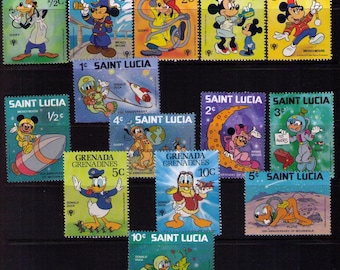 76 Ea Disney Stamps 1979/1982 MNH Disney Collection Of Stamps World Island Countries Antigua/Dominica/Granada/Maldives/St.Lucia Xtra Fine