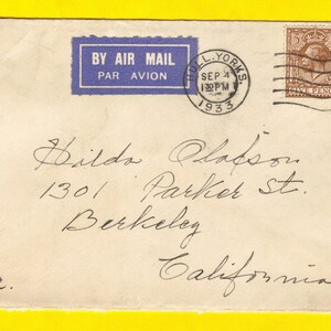 1933 UK GB Sg 434/Sg 446 George V Postal Cover Hull Yorkshire Cancel..