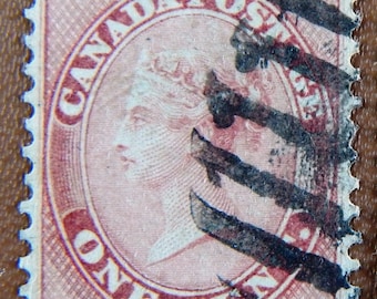 1859 Used Canada Scott #14 Queen Victoria very fine ,color rose CV 90.00