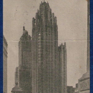 Postkarte 1949 Tribüne Tower B & W Foto Sc 804 "Home Of Chicago Tribüne" Milwaukee Stornierung November 1,1949...